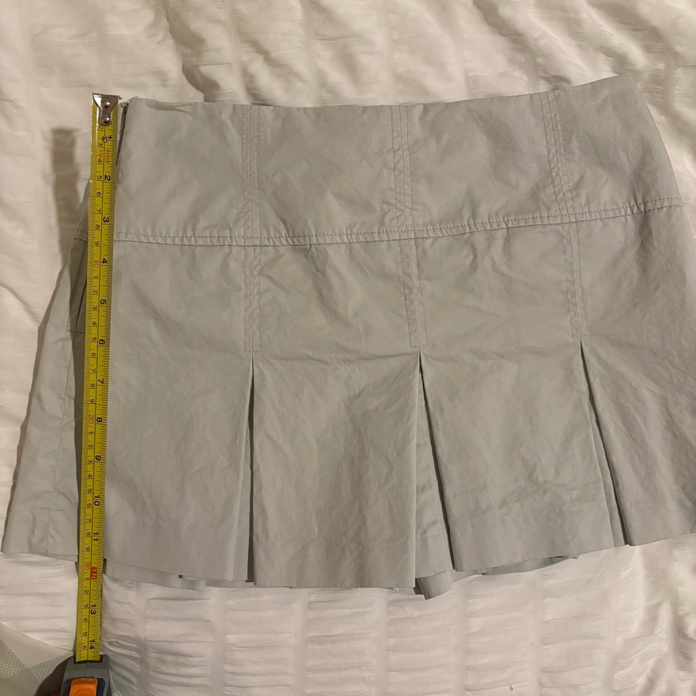 Light Gray Pleated Mini Skort